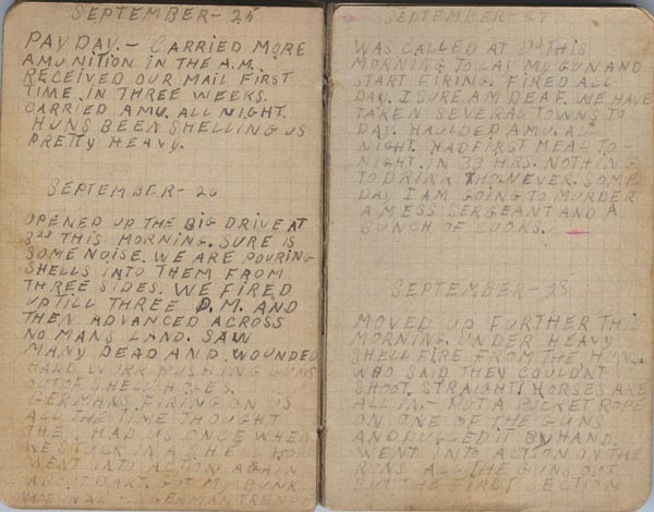First phase of the U.S. Meuse-Argonne Offensive underway