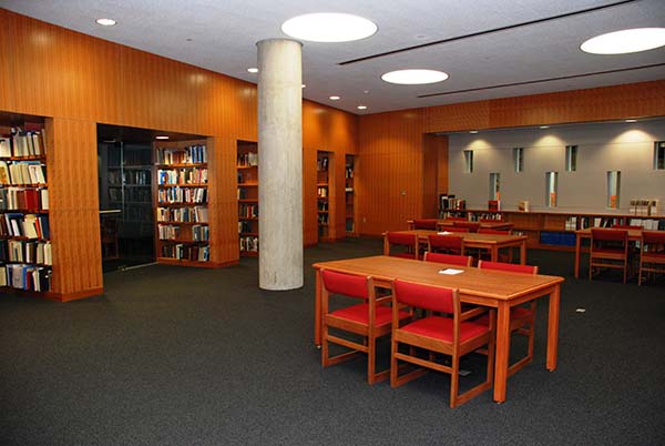 Photo of an empty library