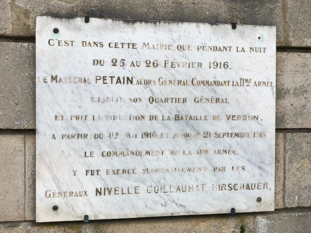Memorial Inscription on museum and former Souilly Town Hall.