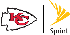Kansas City Chiefs logo and Sprint logo