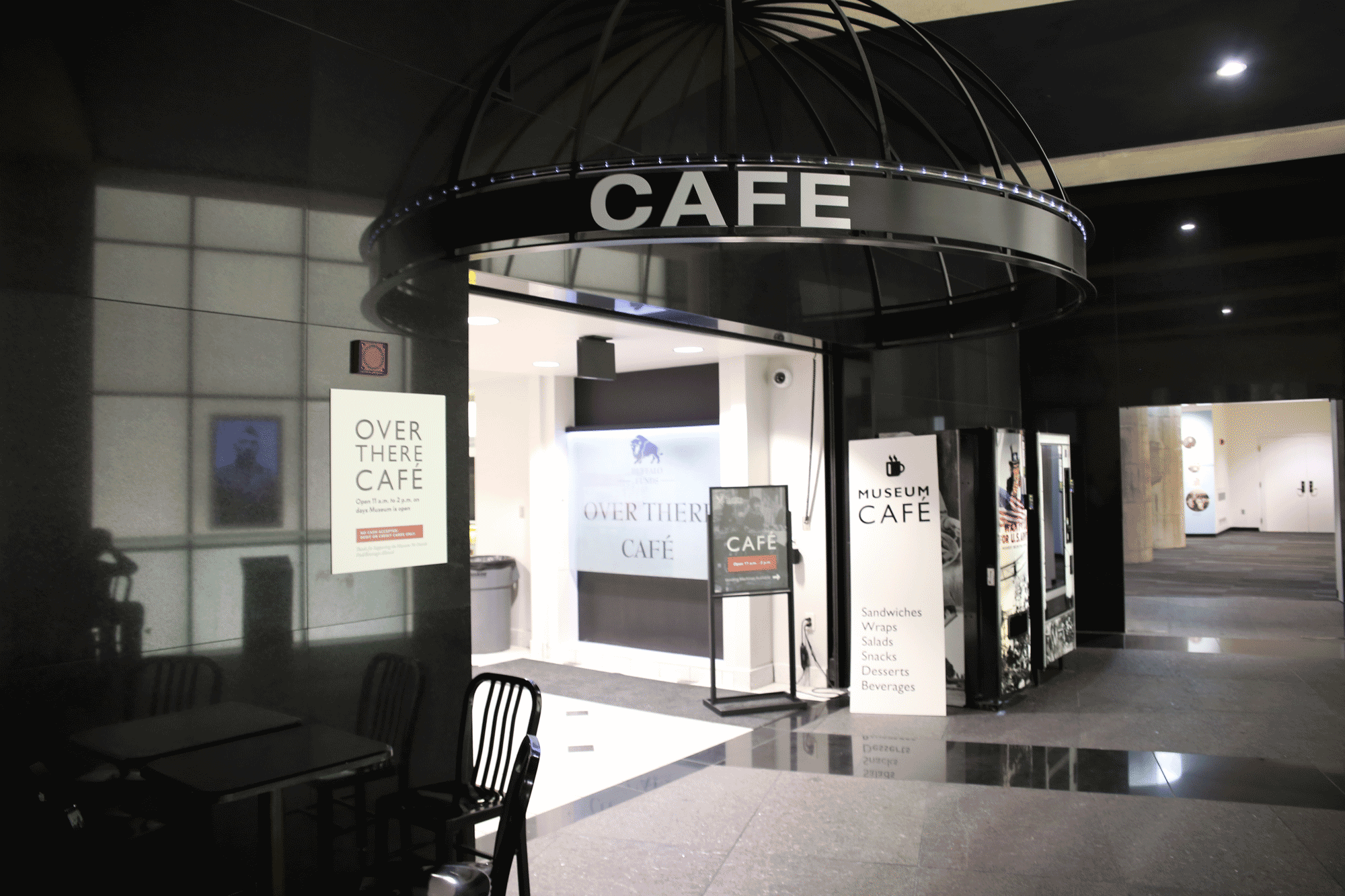 Entrance to the Over There Cafe