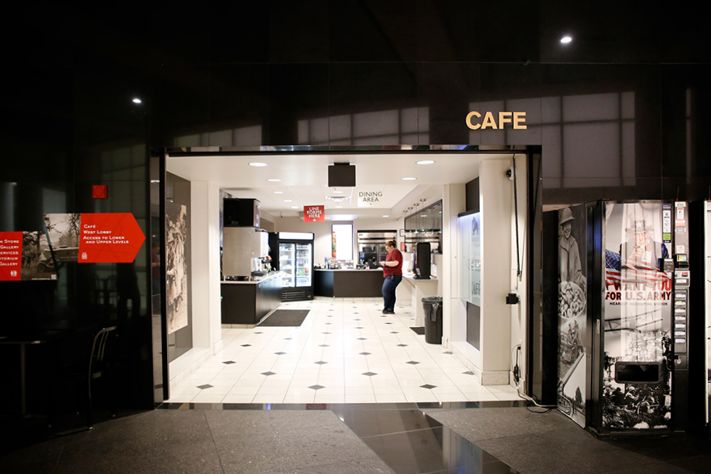 Modern photograph of the entrance to the Museum Cafe