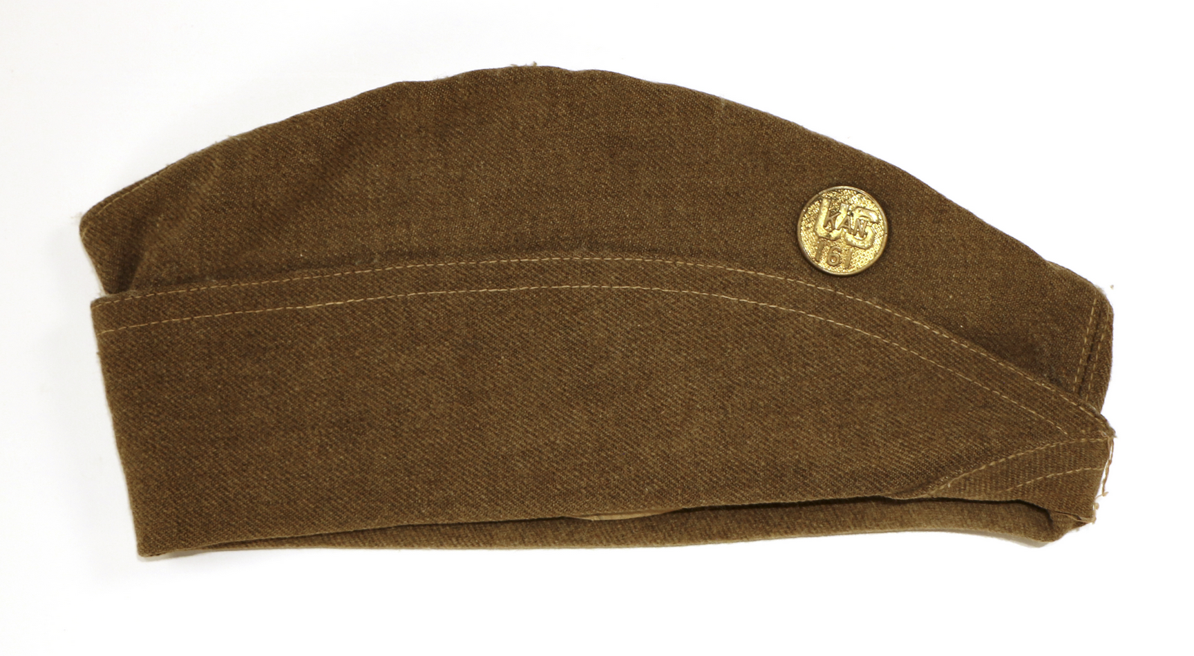 Photographie moderne d'une casquette d'uniforme de soldat américain de la Première Guerre mondiale