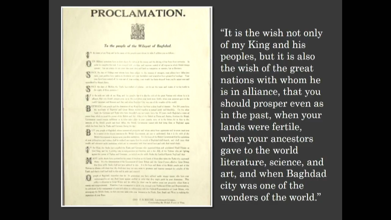 Scan of a vintage document with a typewritten proclamation on it