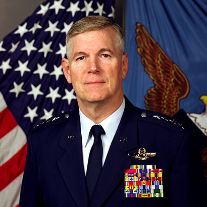 Older white man with greying brown hair in a military uniform