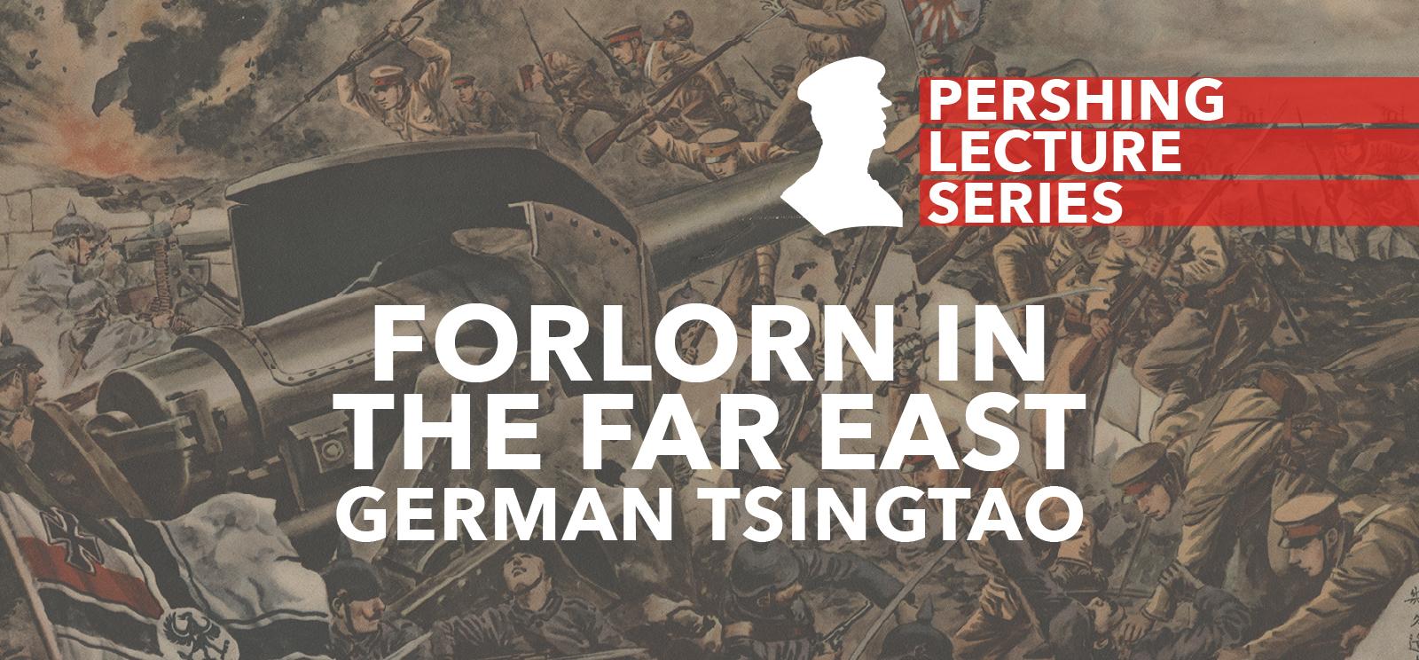 Illustration of Japanese WWI soldiers swarming a fortification and cannon while German WWI soldiers defend