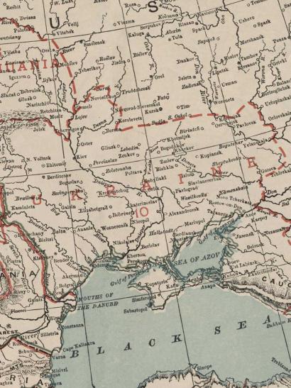 WWI-era map of Ukraine and the Black Sea