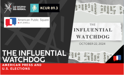 Image: Stylized newspaper graphic with "The Influential Watchdog" in classic newsprint font. 