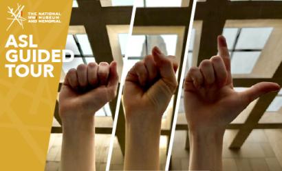 Collage of three photos of a person's hand finger-spelling the American Sign Language signs for the letters A, S and L.