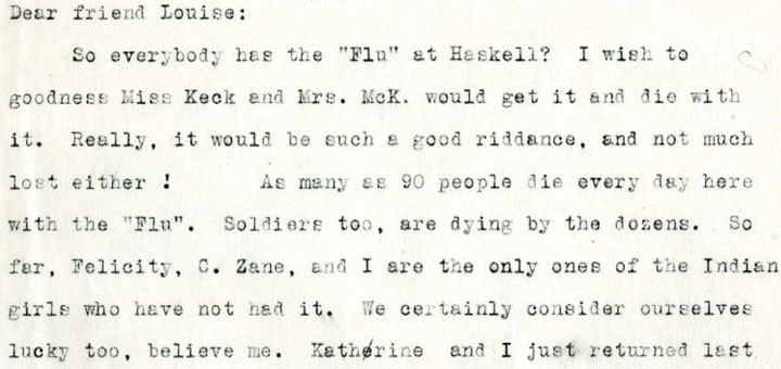 Letter from Lutiant Van Wert to "Louise"