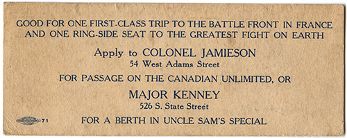 Scan of a rectangular ticket printed with text