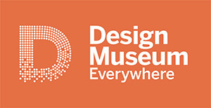 Image: a graphic of a capital 'D' dissolving into small squares. Text: Design Museum Everywhere