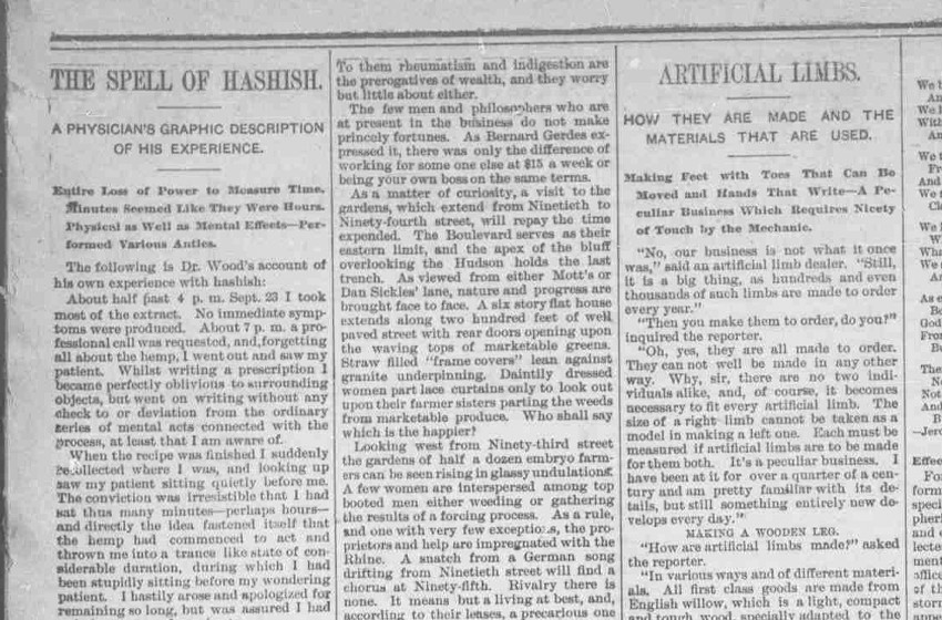 Crop of a scan of a vintage newspaper